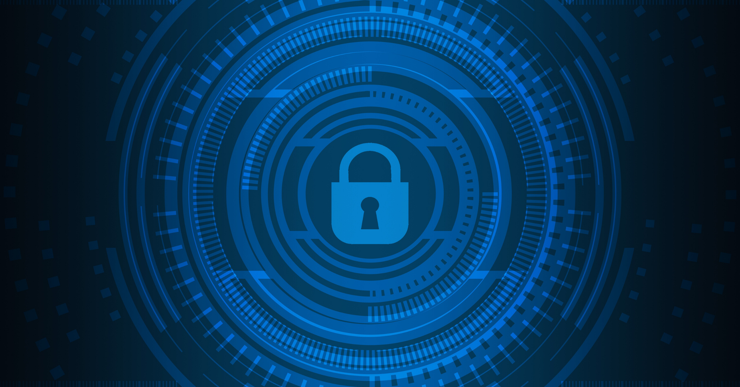 This is an illustration depicting a lock overlaid on computer coding.