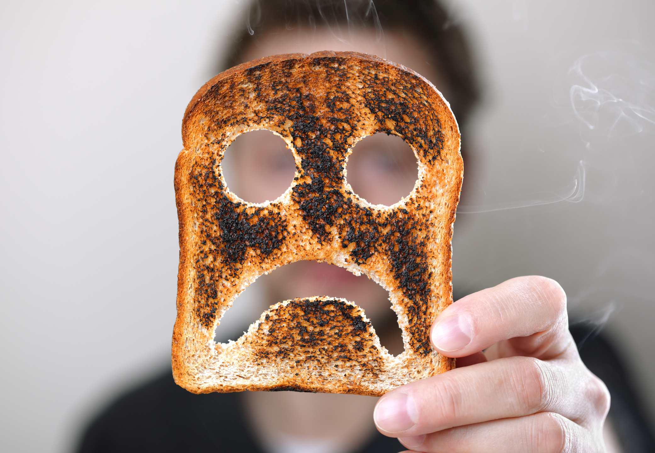 burnt toast frowny face