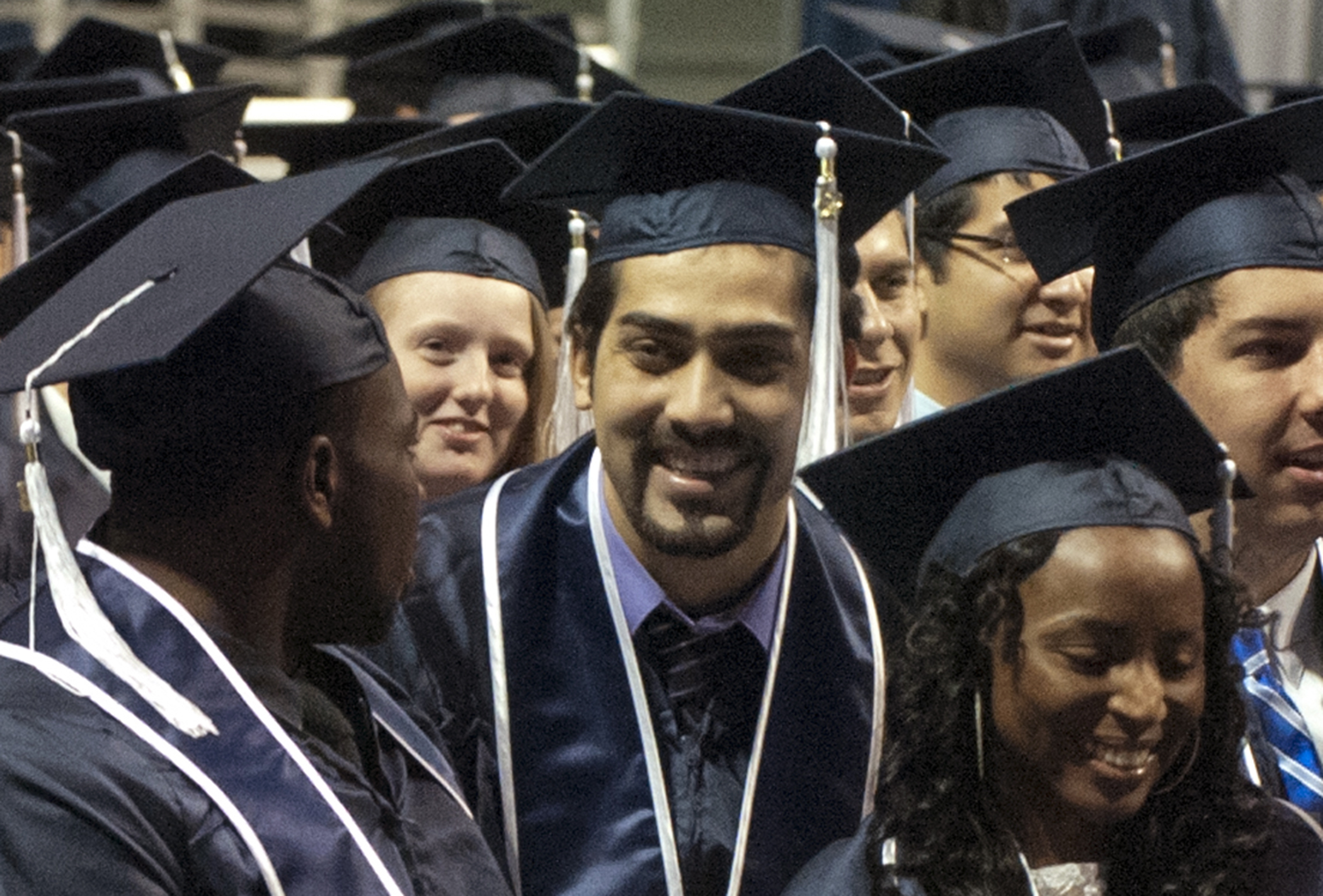 Students at Penn State commencement ceremony