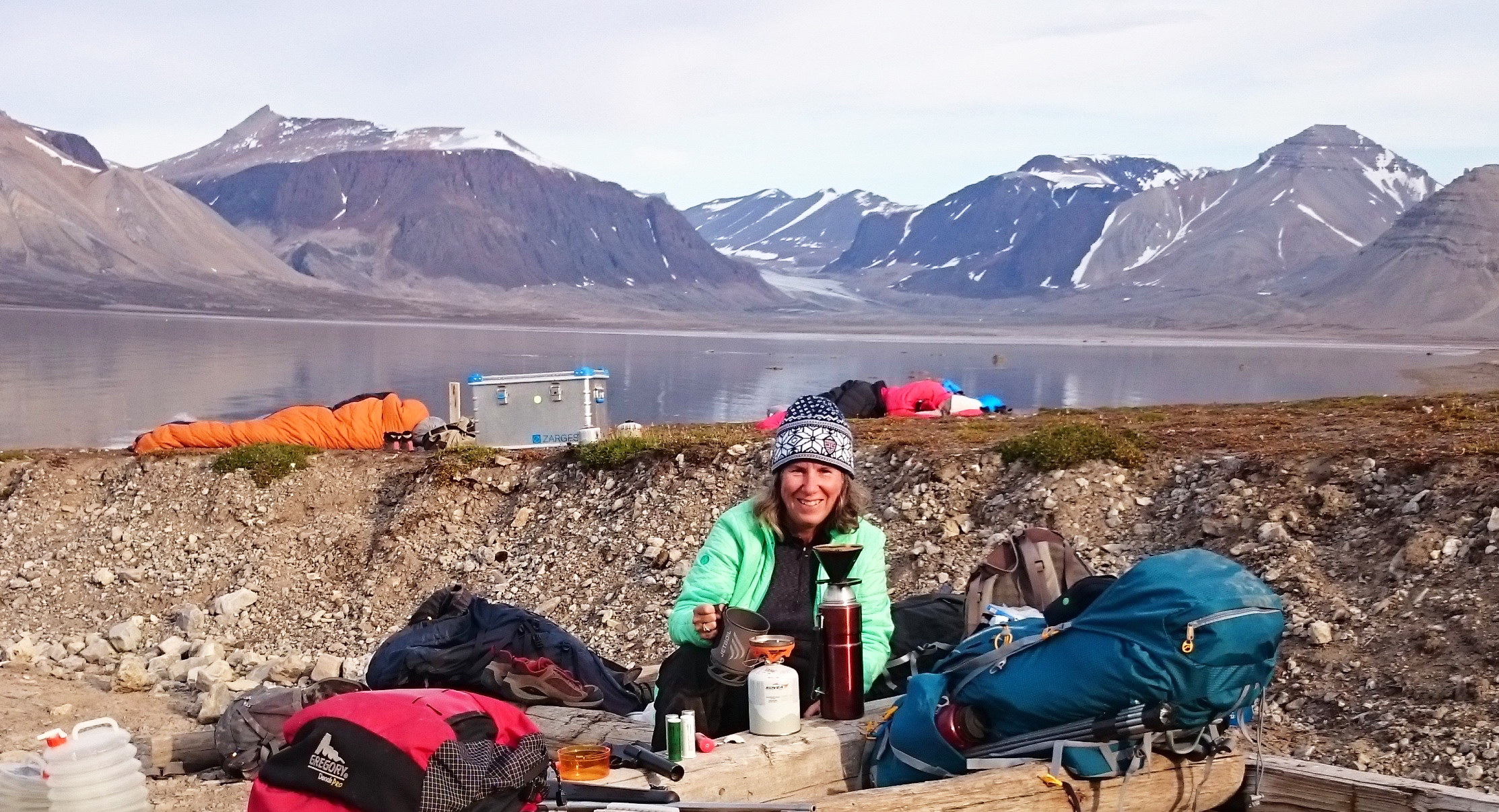 Marilyn Fogel at a research site in Svalbard, Norway