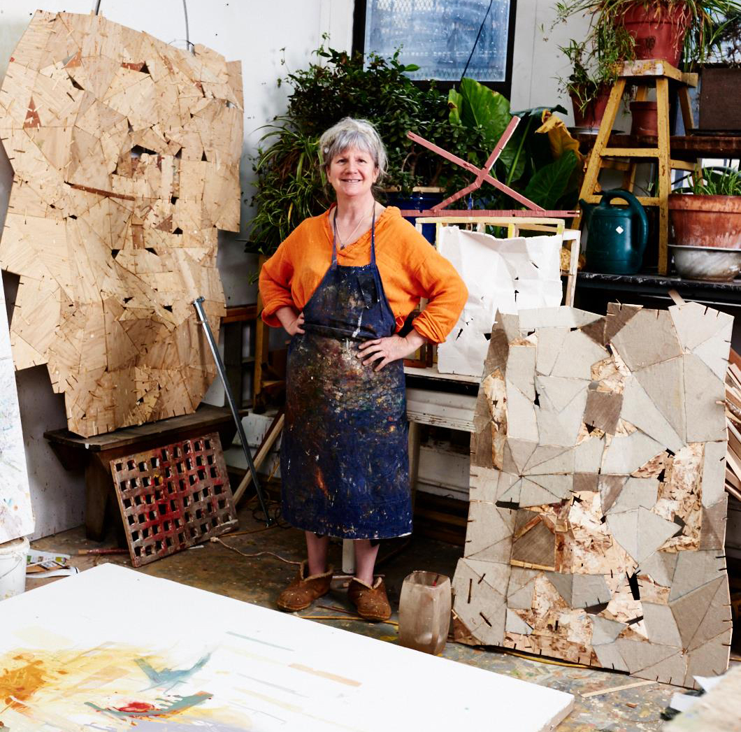 Professor Helen O'Leary in her studio