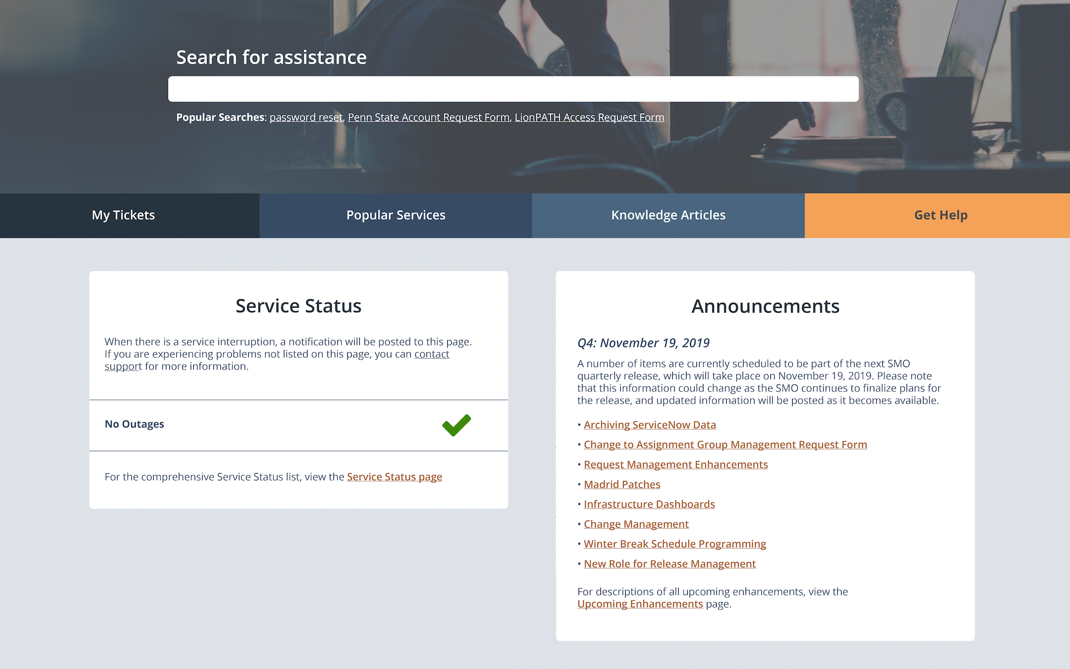 Penn State's New IT Help Portal will feature a sleeker design that's easier to use.