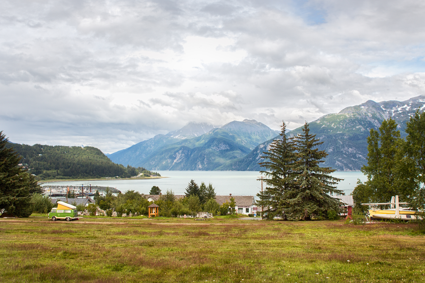 Village on Alaskan coast