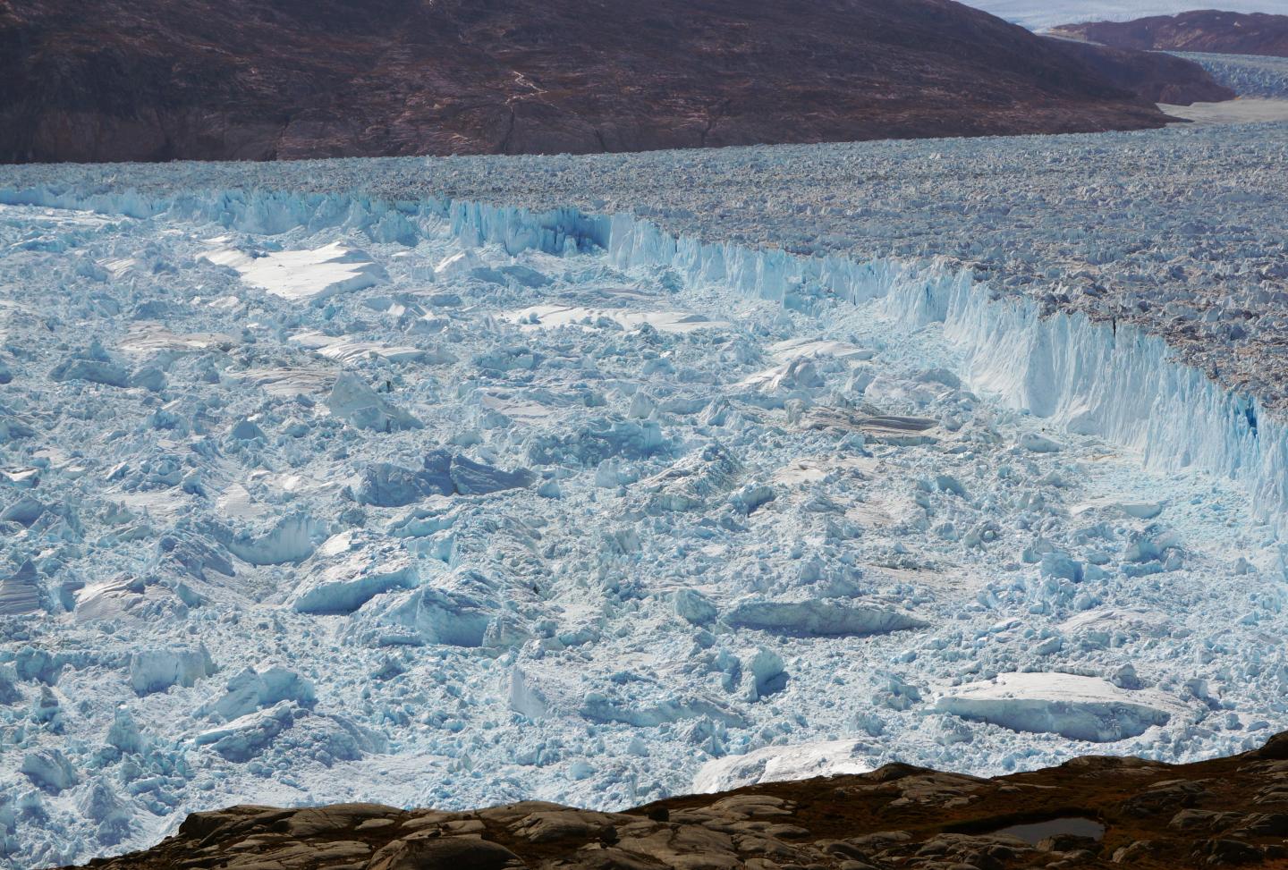 vast stretch of uneaven icy glacier