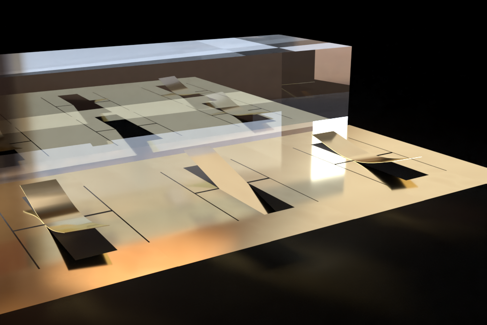 Image of kirigami cuts to 3D nanomaterials