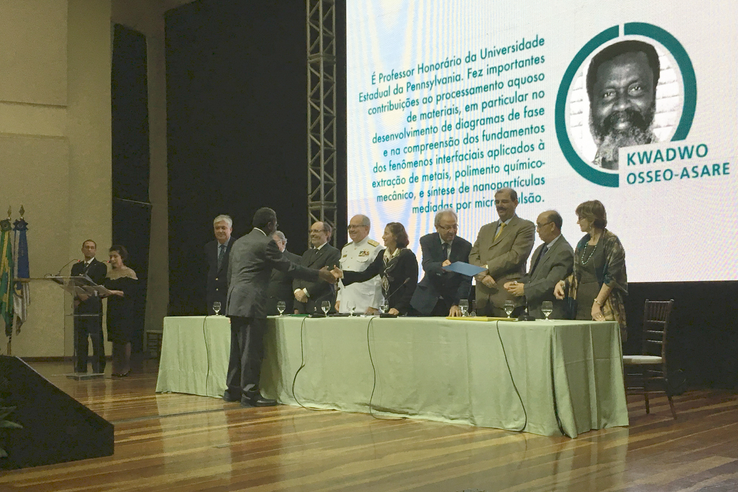 Kwadwo Osseo-Asare at Brazilian Academy of Sciences induction ceremony