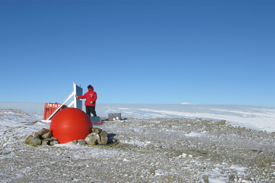 Seismic station in Antarctica