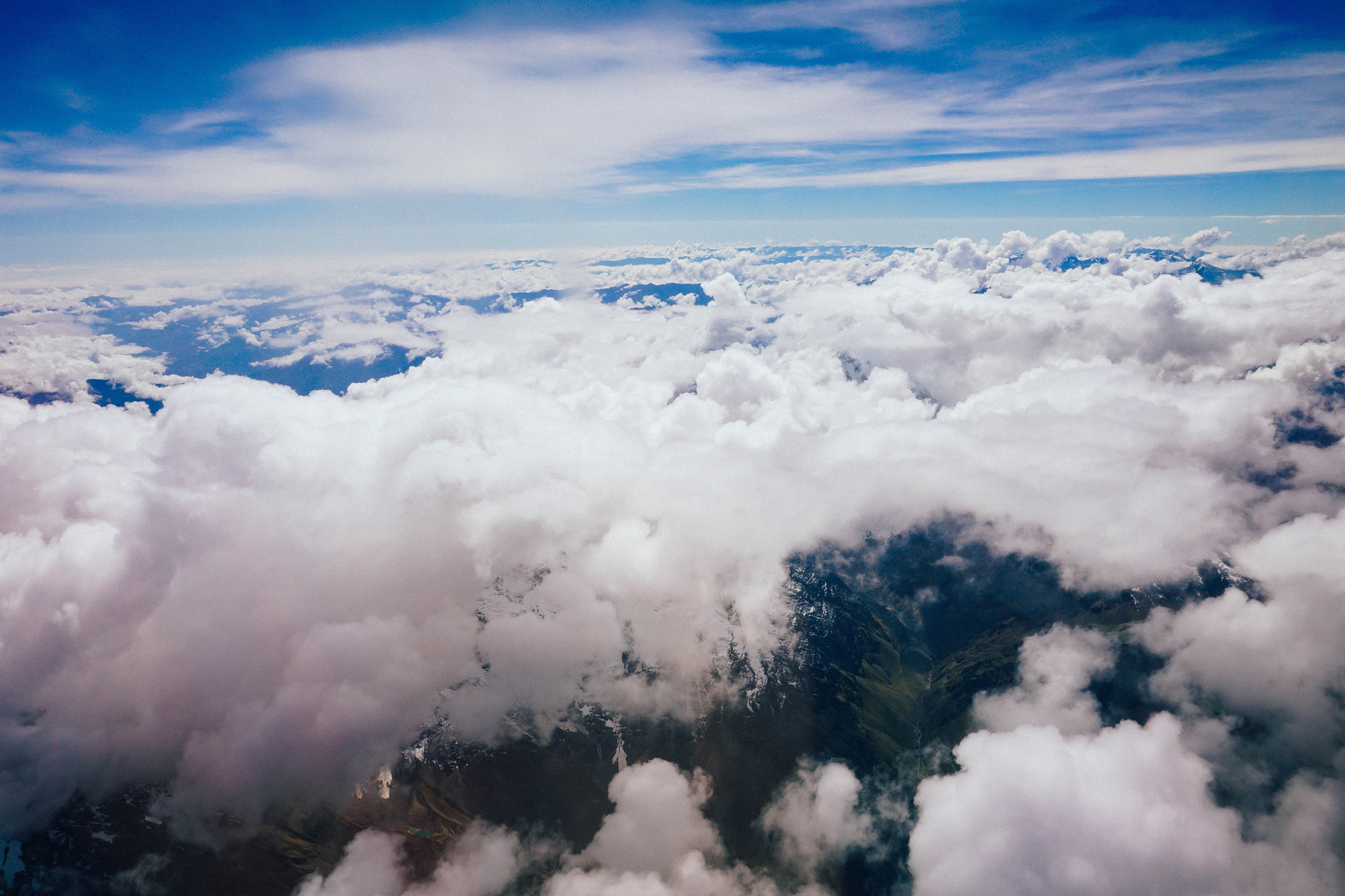 Clouds above the earth