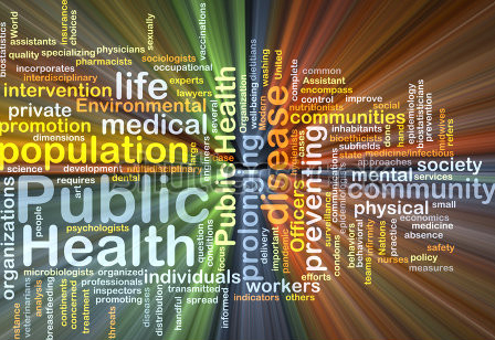 Population health word cloud illustration