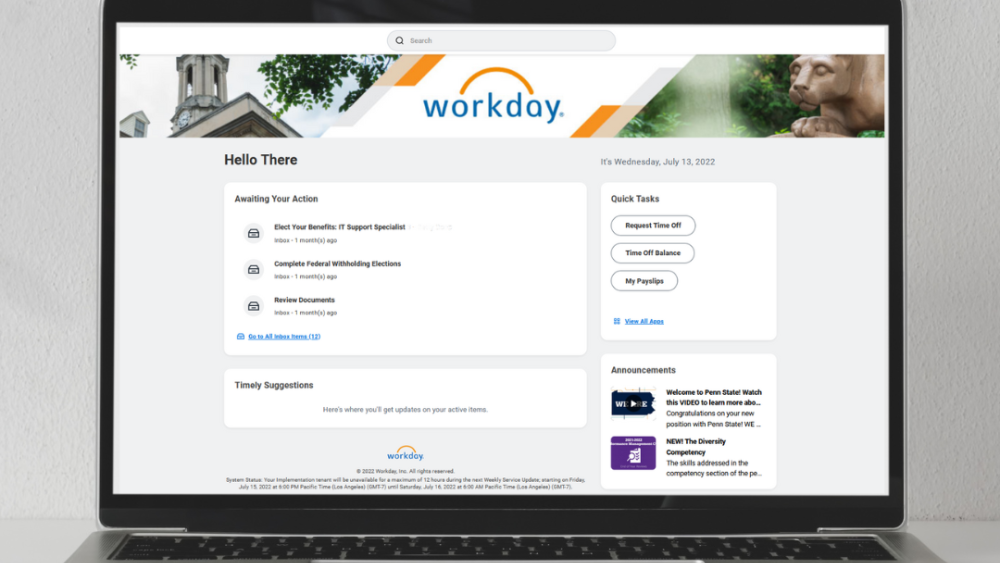 New Workday user interface to debut in August | Penn State University