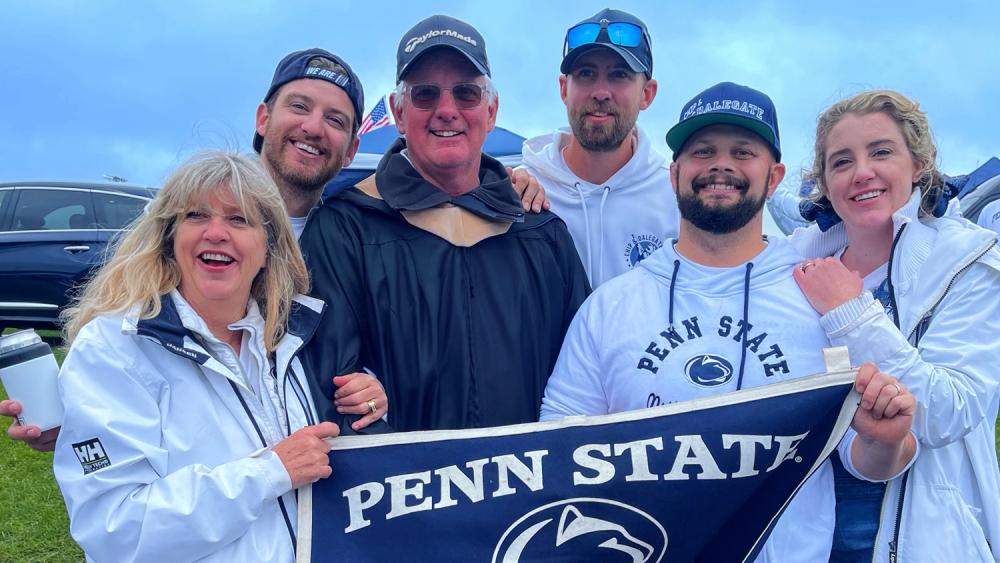 The big reveal Penn State Smeal dad, grad stuns family with master’s