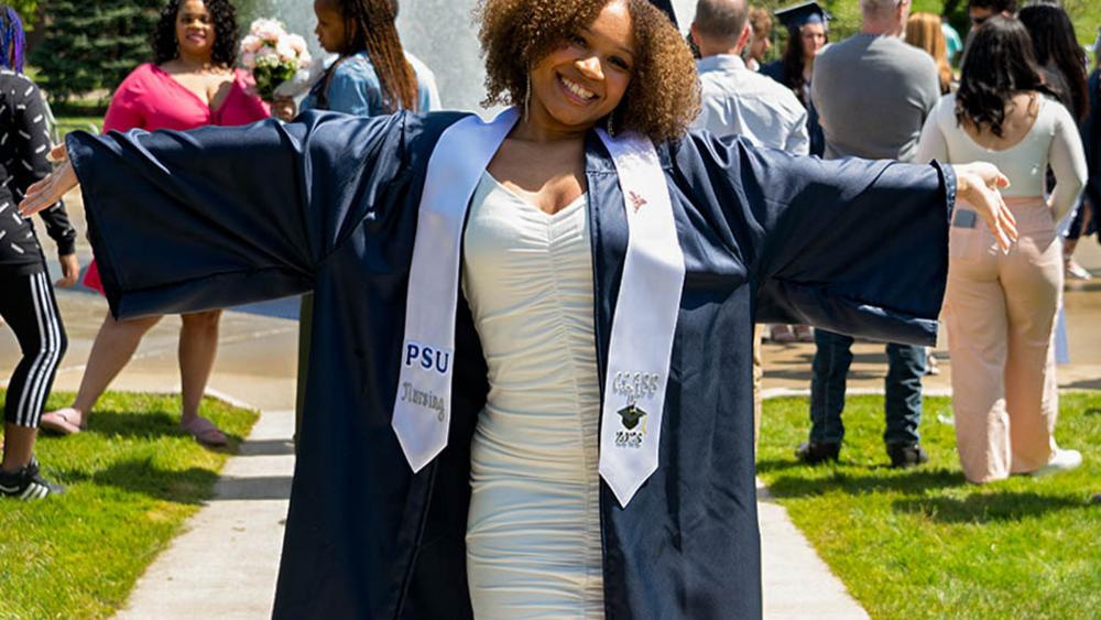 Psu Masters Graduation Robe Penn State Fayette nursing alumna finds success after graduation | Penn ...