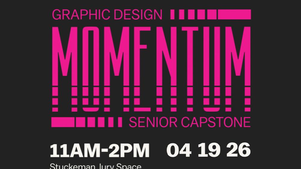 Graphic design students prepare for April 19 capstone exhibition