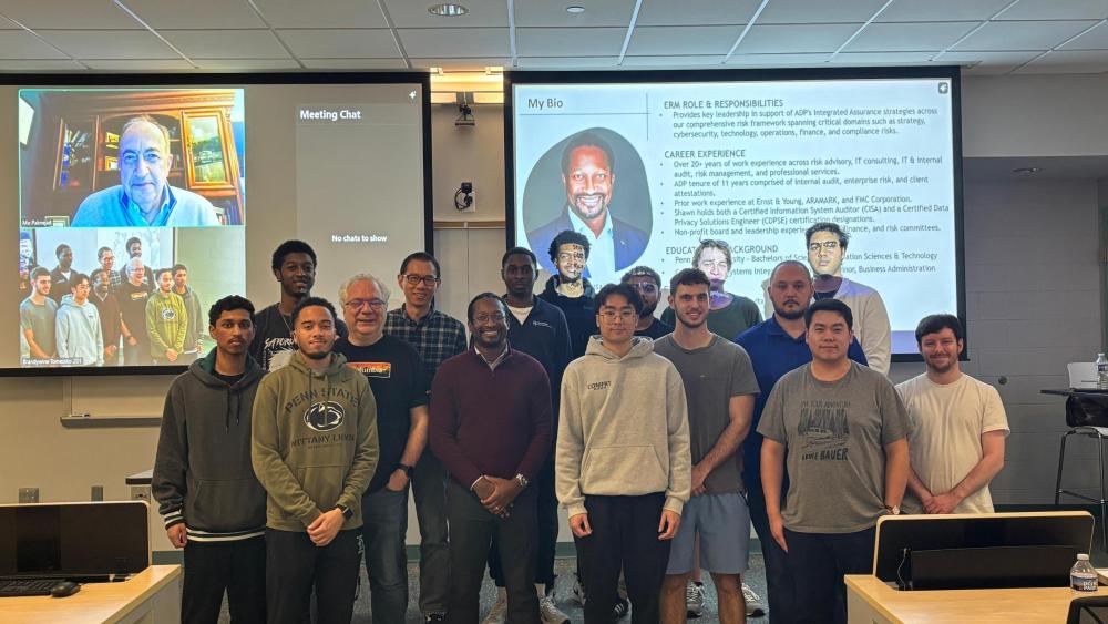 ADP, Inc. vice president speaks with students on career possibilities