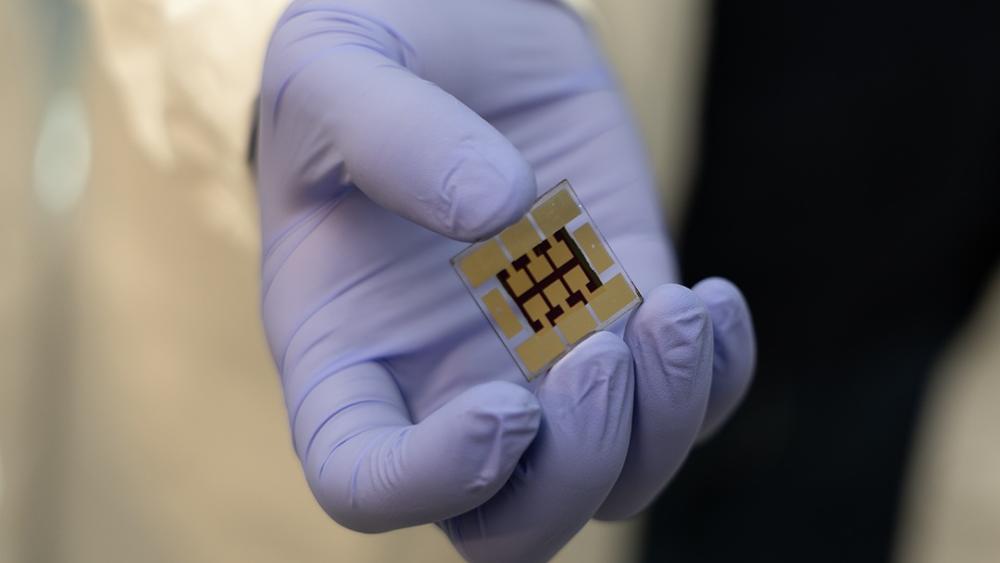Photograph accompanying Penn State tunes a perovskite film to LED light with 35 percent bromine