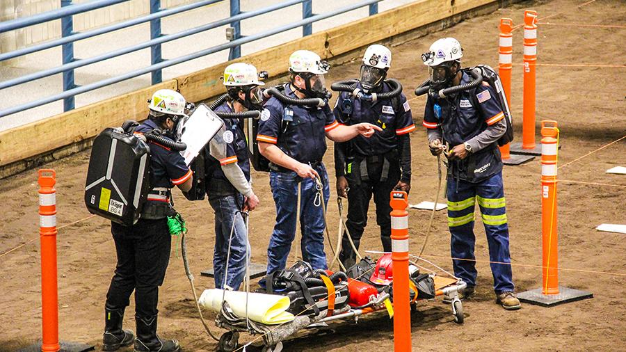 Mining engineering students learn valuable skills through mine rescue