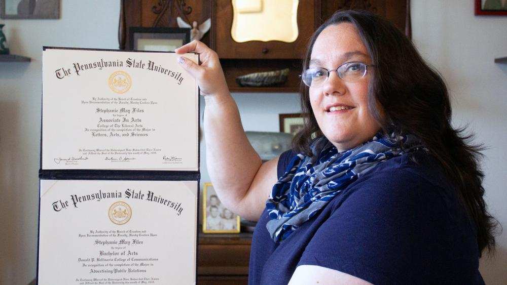 After 22 years this student finished her Penn State degree through