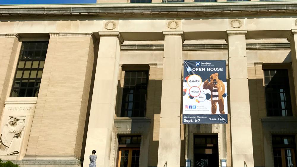 Penn State Libraries Ranked 2nd Among U S Public University Libraries   Pattee Library Paterno Library Open House 2017 Banner 