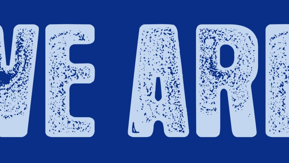 We are near логотип. We are here значок. Job hiring. Рука передает конверт. We are hiring sales manager.