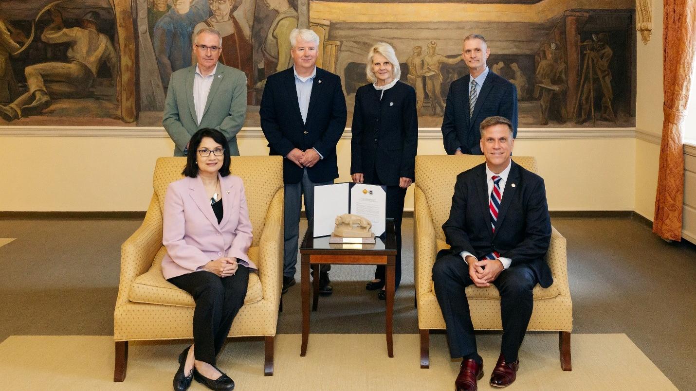 Respresentatives from Penn State and the Army gathered for the RIGSA agreement signing.