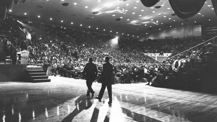 Martin Luther King in Rec Hall, January 21, 1965