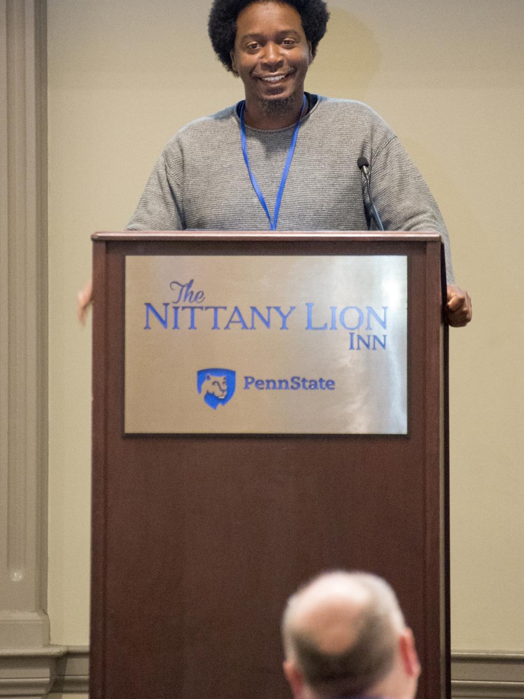 Abdulla Puckett speaking at the Prison Education and Reentry Summit