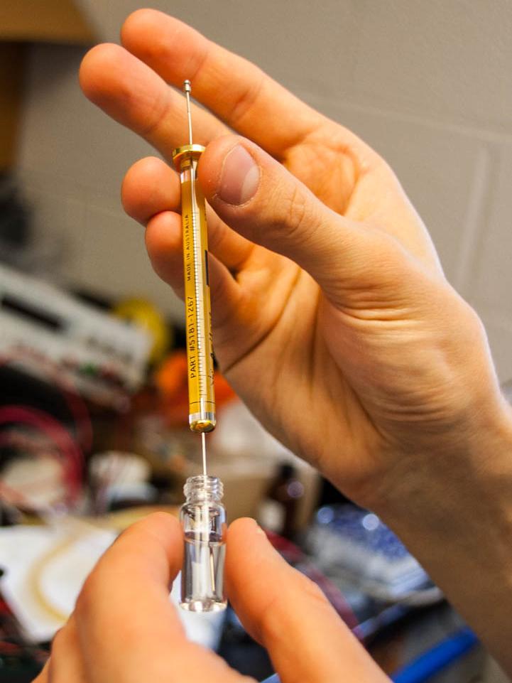 syringe of pheromones