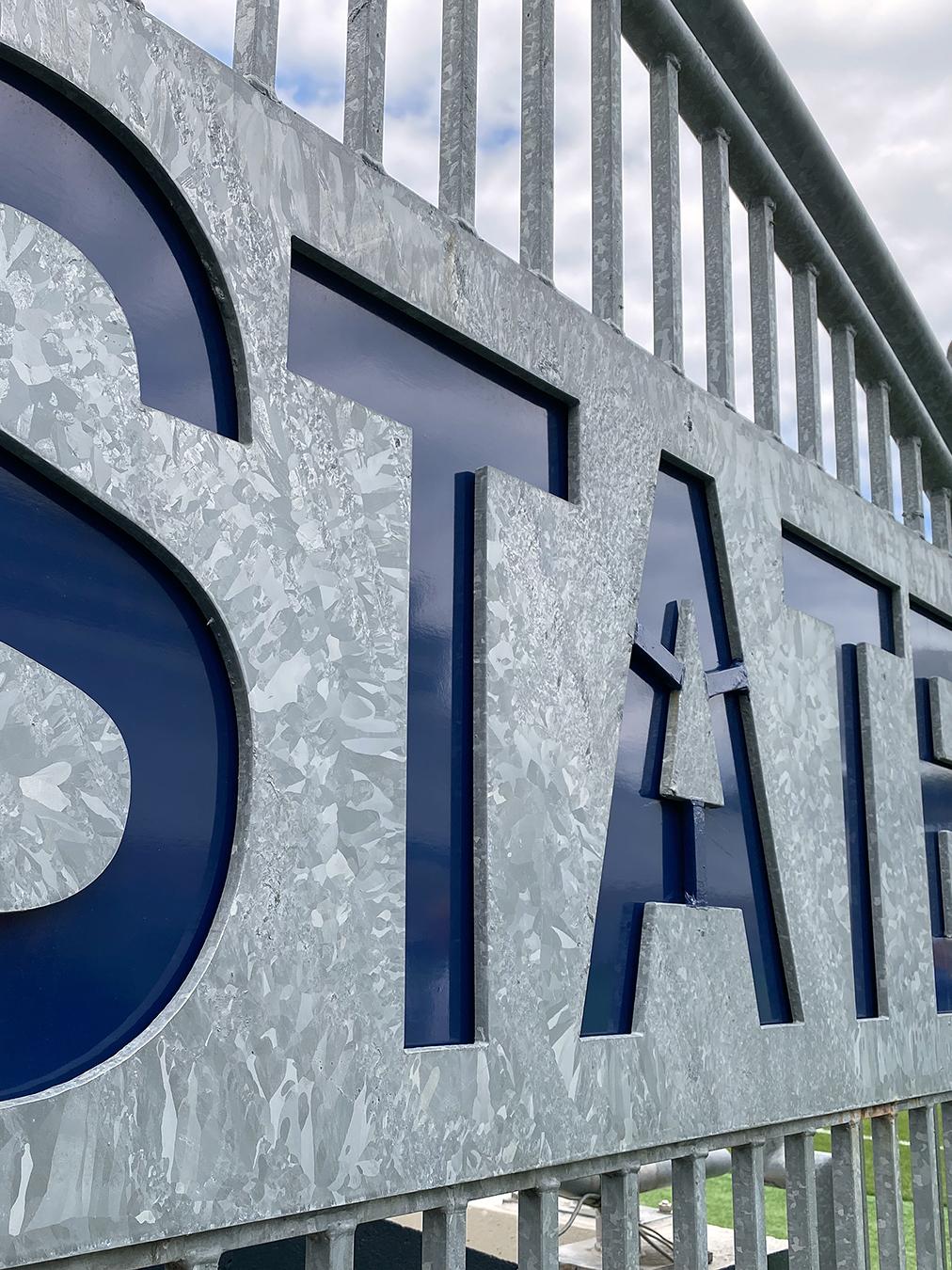 "State" section of gate in Beaver Stadium tunnel