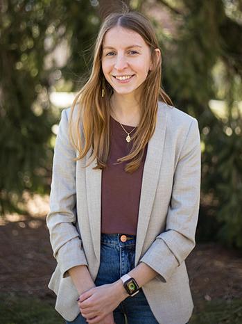 A photo of Smeal student marshal Allie Mollo