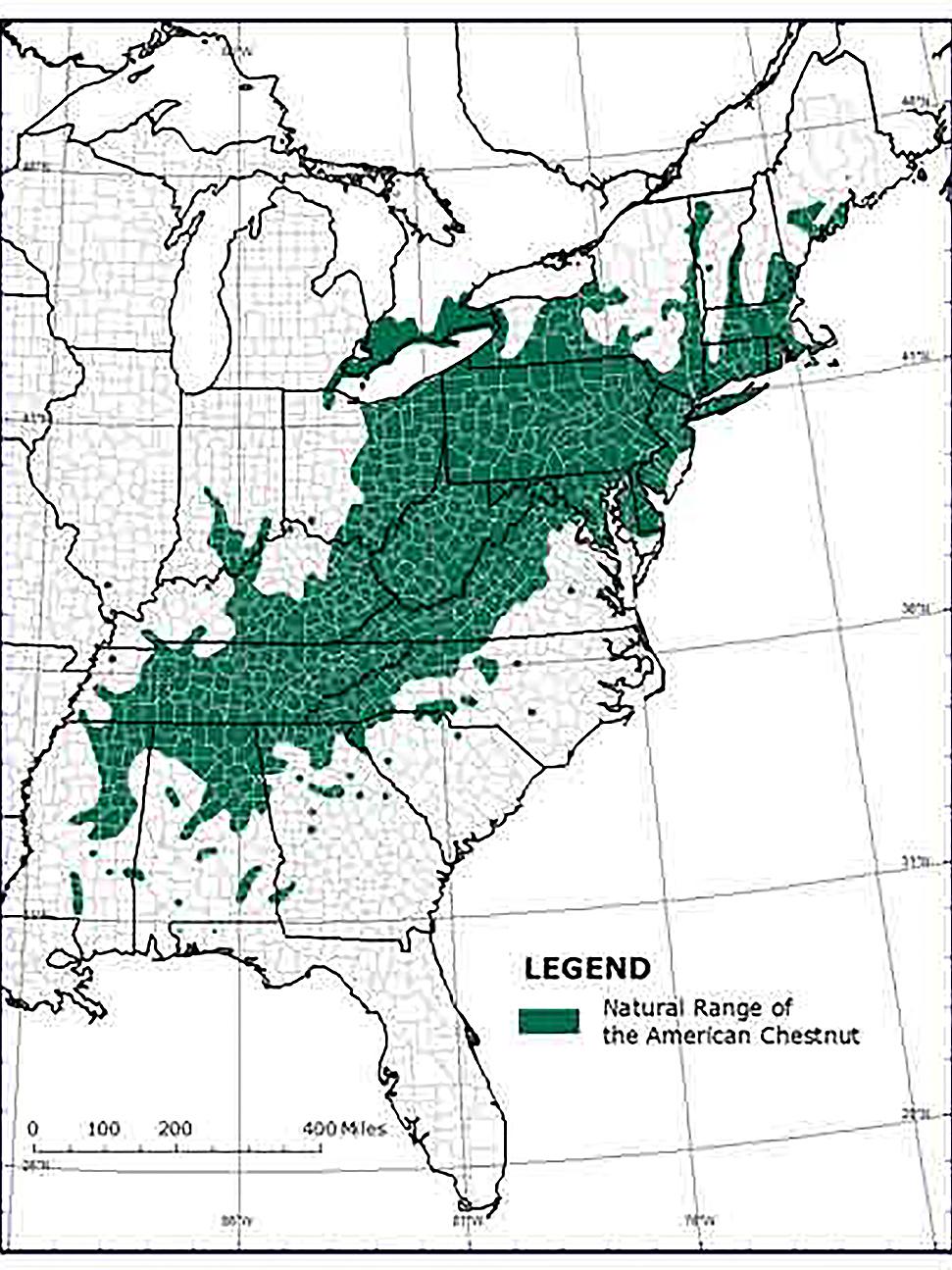 map of chestnut range