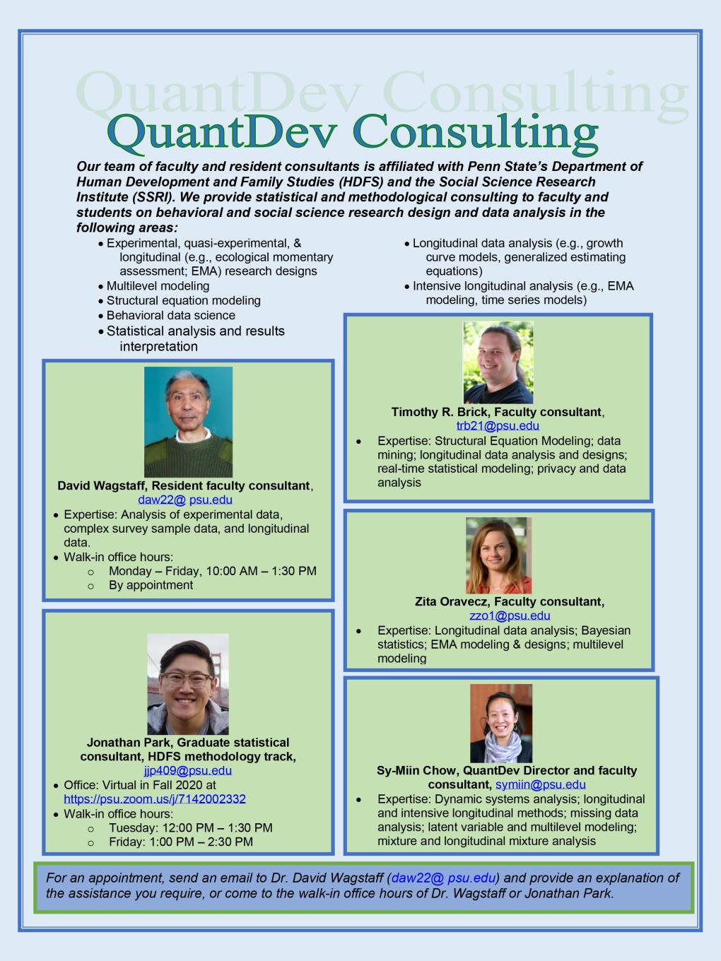 QuantDev consulting available for behavioral, social science 