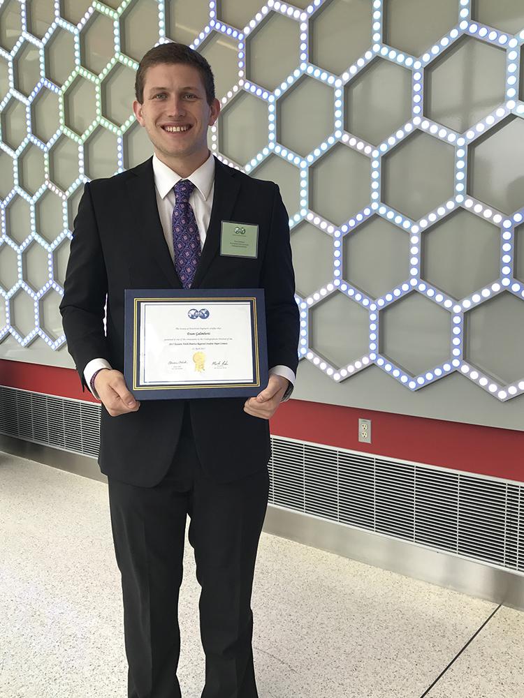 Evan Galimberti wins first place in paper contest