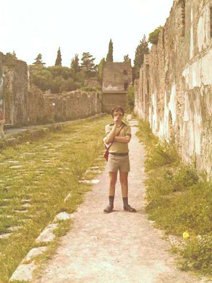 Garrett Fagan at 13 visiting Rome.