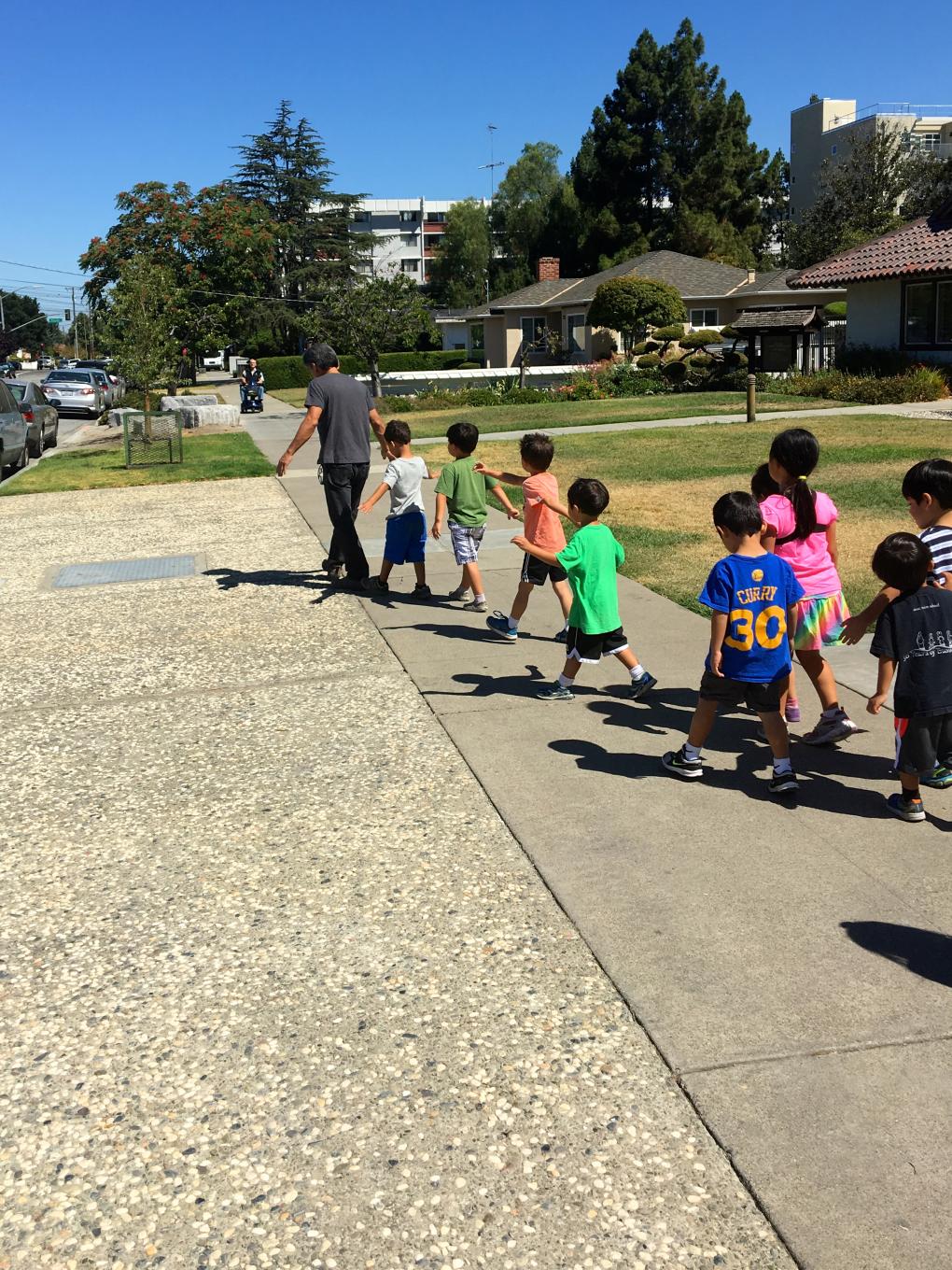 School Children Walking in a Line