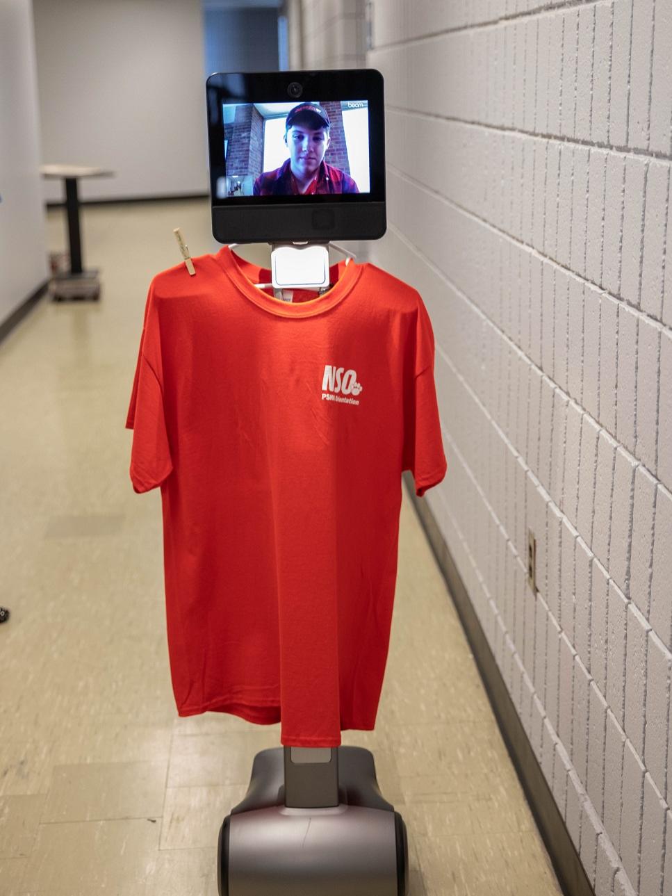 Mackinly Adams controls robot