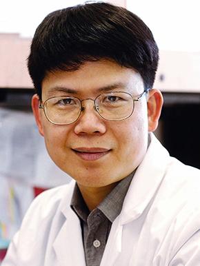 James Chen in lab coat