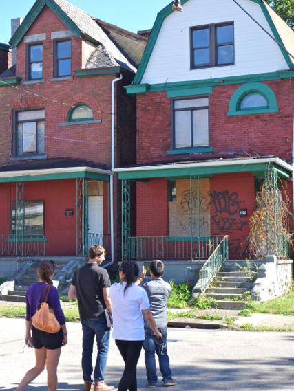 Penn State students traveled to the Pittsburgh neighborhood of Hazelwood