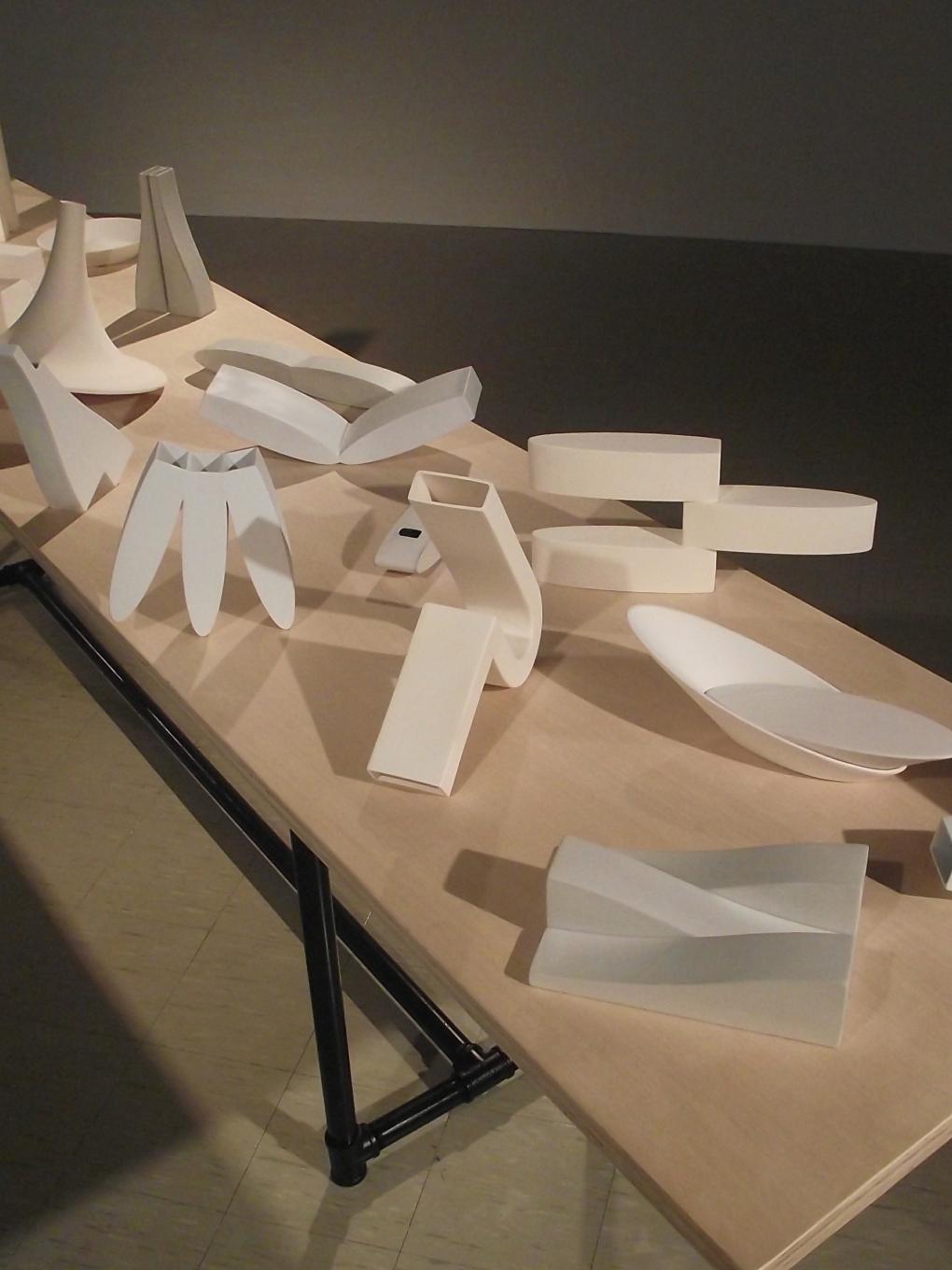 Table of digital fabrication artwork