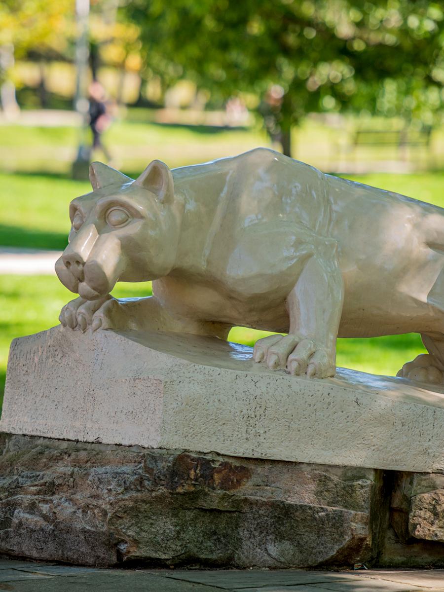 The Lion Shrine Statue at Penn State Altoona