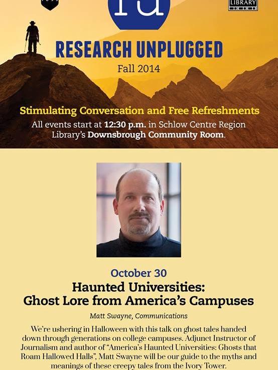 Poster for Matt Swayne Research Unplugged presentation