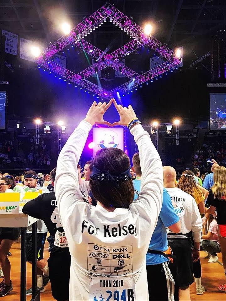 Kylie Kuhns dances in THON 2018