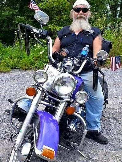 Retiring IST professor Gerry Santoro on his motorcycle.