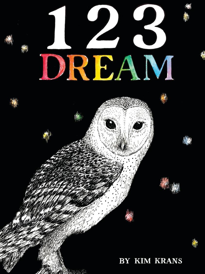 book cover for '123 Dream' featuring an illustration of an owl on a black background