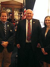 Sarah Sarnoski and Kyle Hartig with Congressman Glenn Thompson.