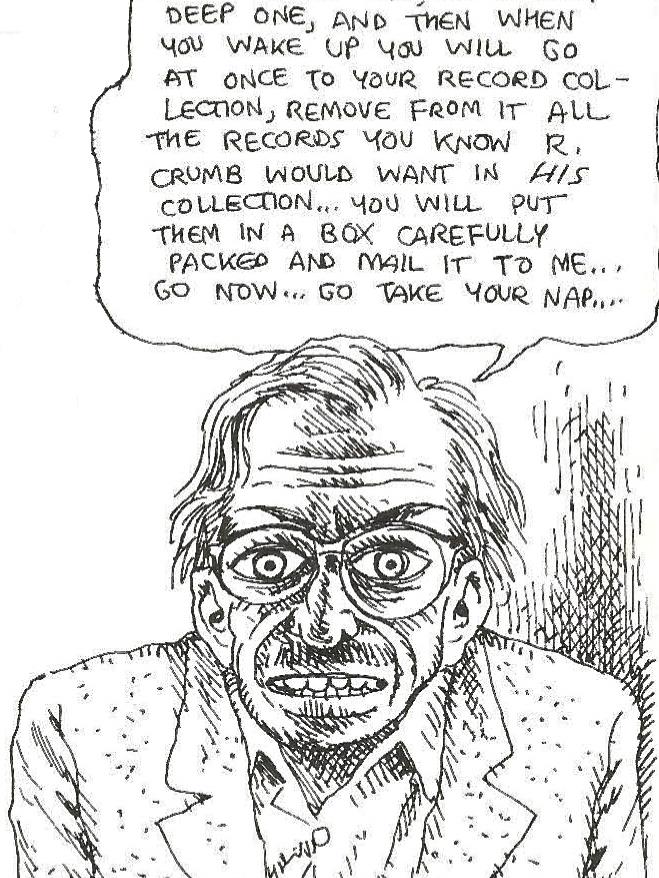 A sketch by R. Crumb for Jerry Zolten
