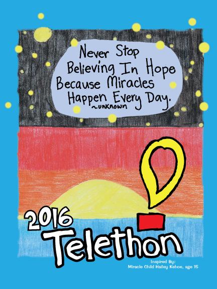 The design for the 2016 CMN Telethon t-shirt.