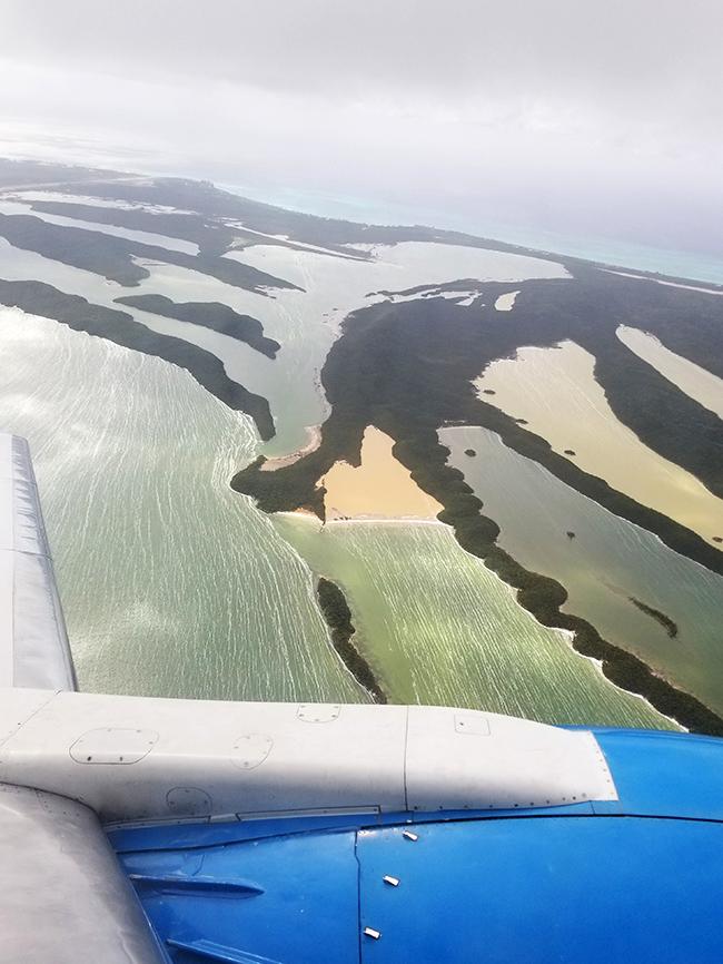 Bahamas flying in