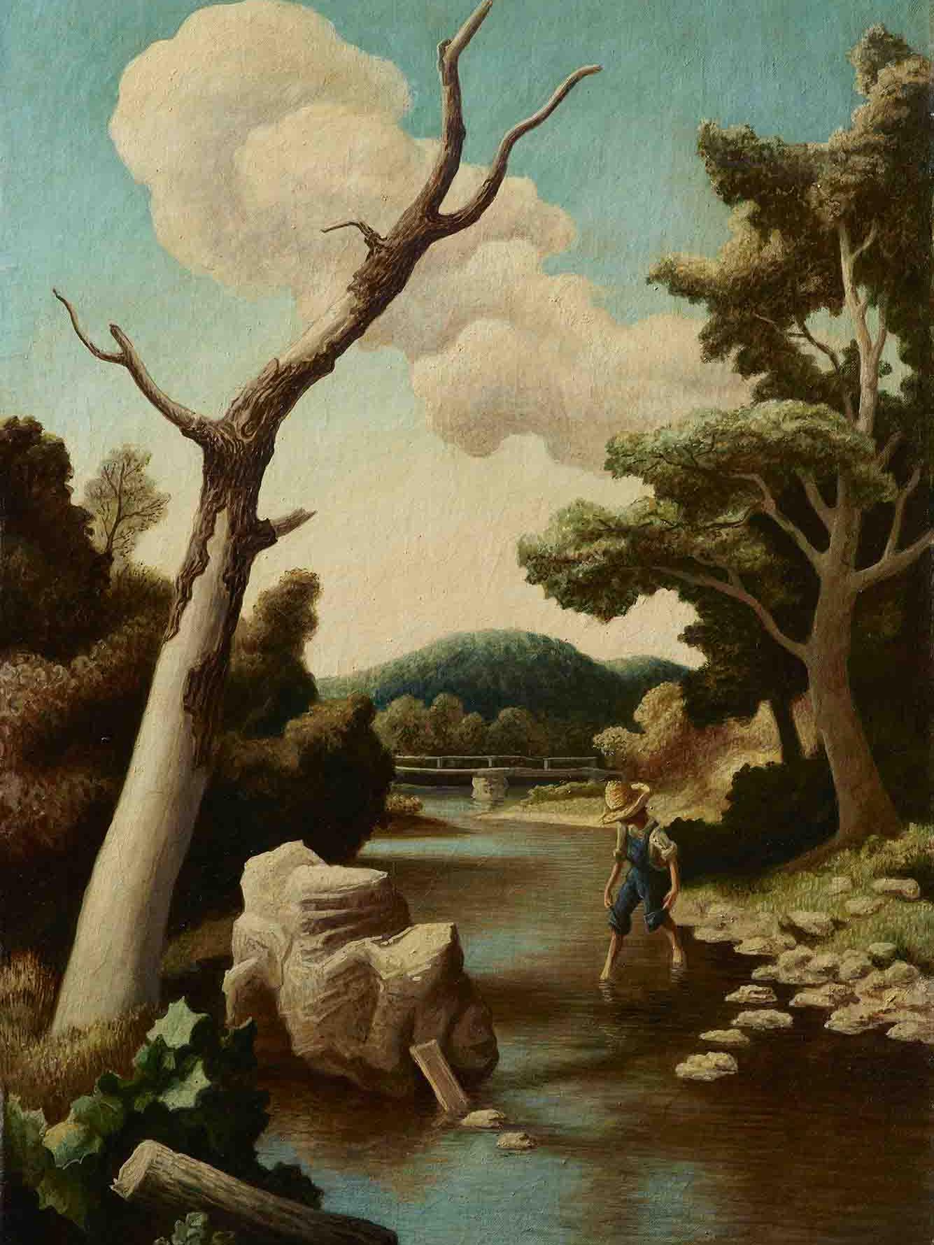 Thomas Hart Benton's Shallow Creek painting from 1938-39