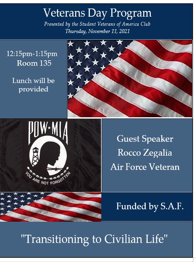 Veterans Day program flyer 
