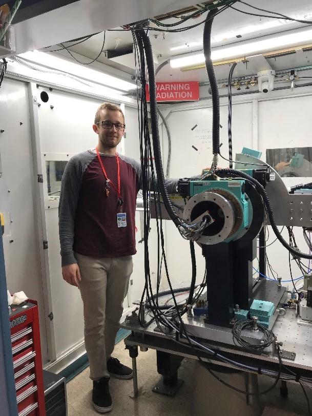 Graduate student in laboratory 